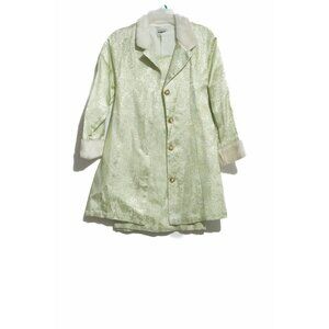Bona Kids Girls Light Green Dress Long Sleeve Collared Button Polyester Size 11